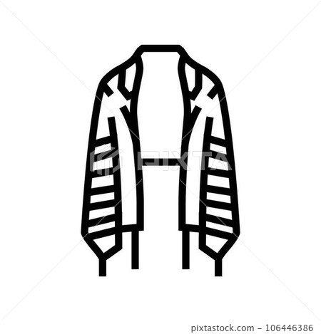 tallit prayer shawl line icon vector illustration 106446386