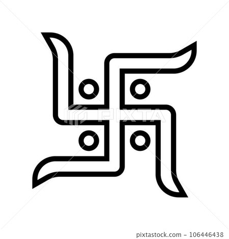 swastika hinduism line icon vector illustration swastika hinduism line icon vector illustration 106446438