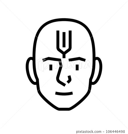 tilak mark line icon vector illustration tilak mark line icon vector illustration 106446498