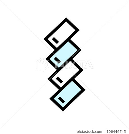 shide paper streamers shintoism color icon vector illustration 106446745