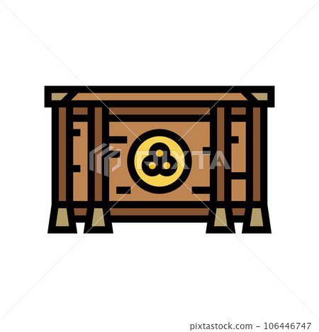 saisen monetary offering shintoism color icon vector illustration 106446747