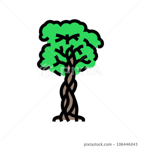 strangler fig jungle amazon color icon vector illustration strangler fig jungle amazon color icon vector illustration 106446843