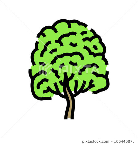neem tree jungle amazon color icon vector illustration 106446873