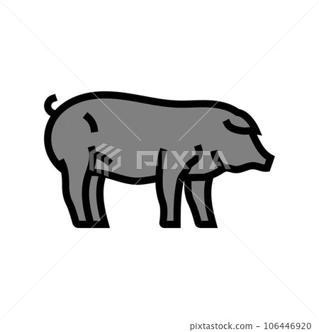 iberico pig breed color icon vector illustration iberico pig breed color icon vector illustration 106446920