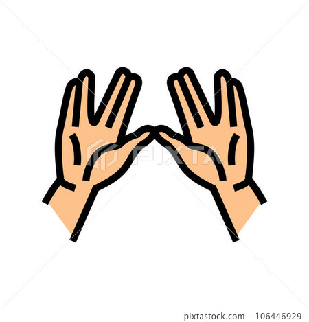 jewish prayer gesture color icon vector illustration jewish prayer gesture color icon vector illustration 106446929