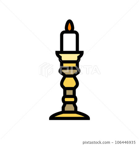 shabbat candles jewish color icon vector illustration 106446935