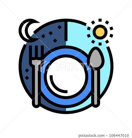 fasting sun moon color icon vector illustration fasting sun moon color icon vector illustration 106447010