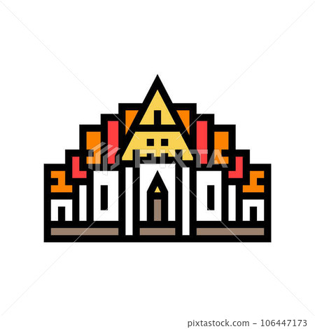 buddhist temple buddhism color icon vector illustration buddhist temple buddhism color icon vector illustration 106447173