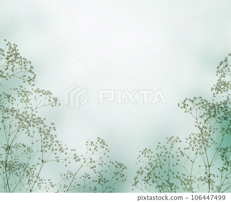 Floral background border with green flower Floral background border with green flower 106447499