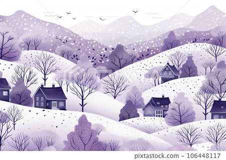 Winter in Japan (mountain village scenery) Winter in Japan (mountain village scenery) 106448117