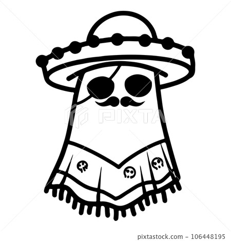 Halloween ghost party element outline design decoraction icon 106448195