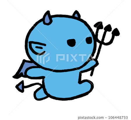 有角和翅膀的可愛小惡魔 有角和翅膀的可愛小惡魔 106448733