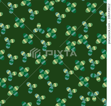 Clover blooming pink seamless pattern. St. Patrick's Day seamless pattern 106449612