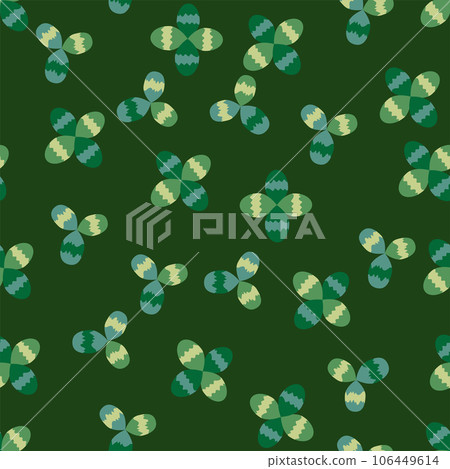 Clover blooming pink seamless pattern. St. Patrick's Day seamless pattern Clover blooming pink seamless pattern. St. Patrick's Day seamless pattern 106449614