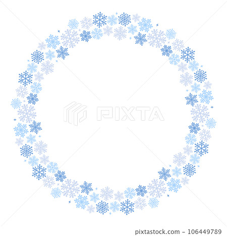 Snowflake/snowflake round frame/Winter/Christmas - Stock Illustration ...