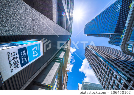 冠狀病毒後的日本東京城市景觀...耀眼的陽光...日本橋站、日本橋高島屋S.C.等景觀邁向新時代 106450102