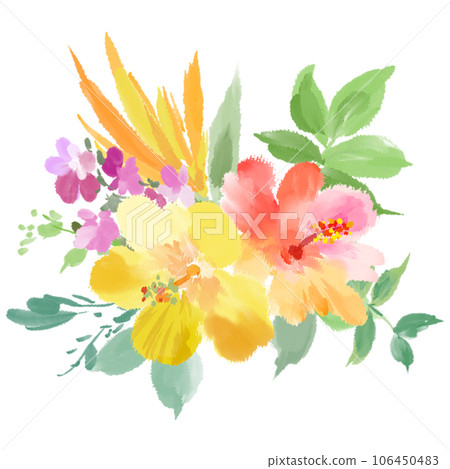 Hibiscus bouquet illustration Hibiscus bouquet illustration 106450483