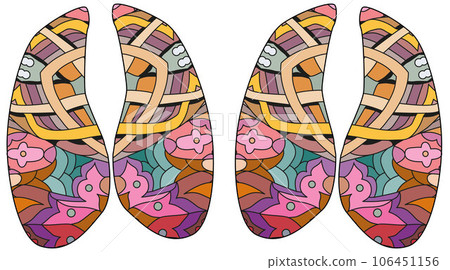 Bull hooves print. Decorative unusual object Bull hooves print. Decorative unusual object 106451156