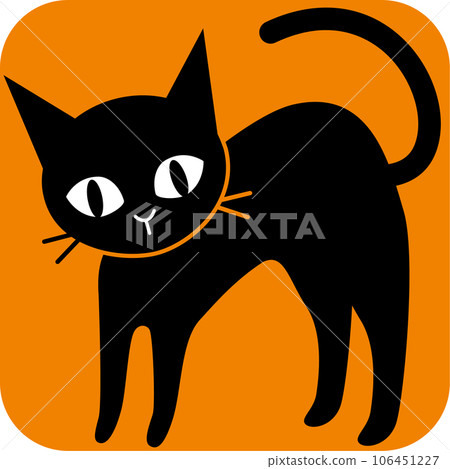 方形圖標萬聖節黑貓 106451227