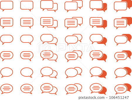 Conversation bubble icon_set of 36_orange 106451247