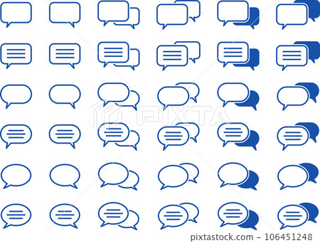 對話氣泡 icon_set of 36_blue 106451248