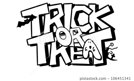Halloween English trick or treat October ghost bat Halloween English trick or treat October ghost bat 106451341