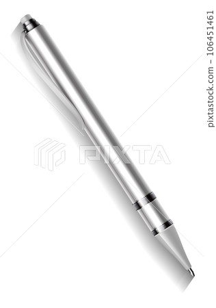 Metal pen mockup. Realistic office writing tool Metal pen mockup. Realistic office writing tool 106451461