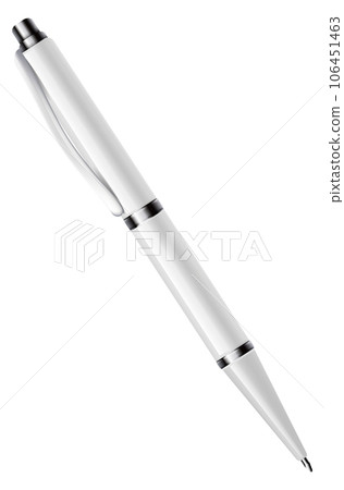 Blank pen mockup. Silver metal brand accessory 106451463
