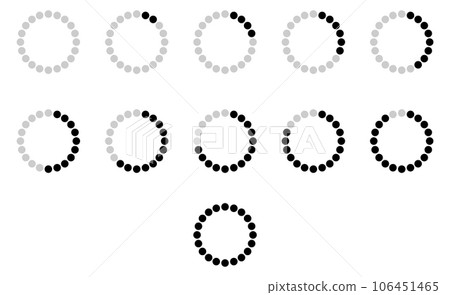 Circular load progress indicator. Buffering round symbol Circular load progress indicator. Buffering round symbol 106451465
