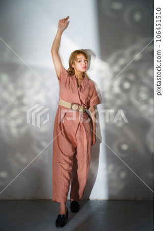 Fashion portrait image of a woman with light and shadow Fashion portrait image of a woman with light and shadow 106451510