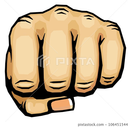 Fighting fist emblem. Uprising color icon. Power sign 106451544