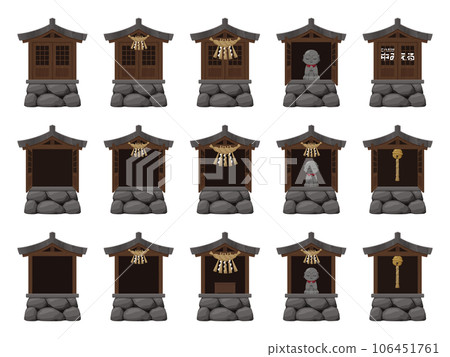 Shrine illustration material set _ old Shrine illustration material set _ old 106451761