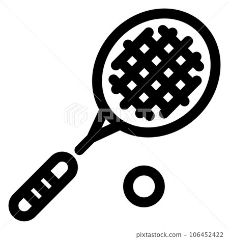 Tennis racket line icon. Sport equipment symbol Tennis racket line icon. Sport equipment symbol 106452422