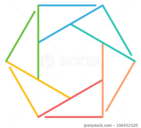 Color line frame template. Buisness infographic shape Color line frame template. Buisness infographic shape 106452520