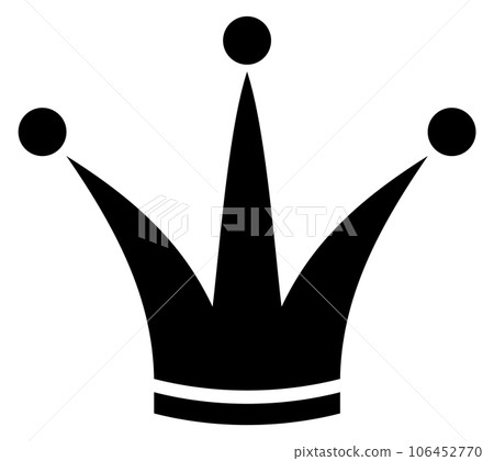 Crown black symbol. King sign. Power icon 106452770