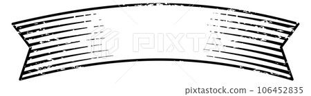Engraved vintage label. Retro empty ribbon banner 106452835