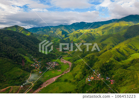 Sapan - beautiful village in the valley Nan province, Thailand 106453223