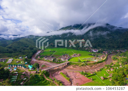 Sapan - beautiful village in the valley Nan province, Thailand 106453287