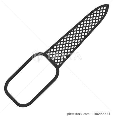 Nailfile icon. Finger nails care equipment symbol Nailfile icon. Finger nails care equipment symbol 106453341