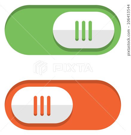 Push slider element. Web app toggle control 106453544