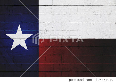 Flag of Texas painted on a wall Flag of Texas painted on a wall 106454049