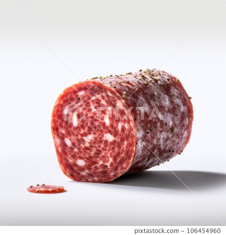 Italian salami on a light background Italian salami on a light background 106454960