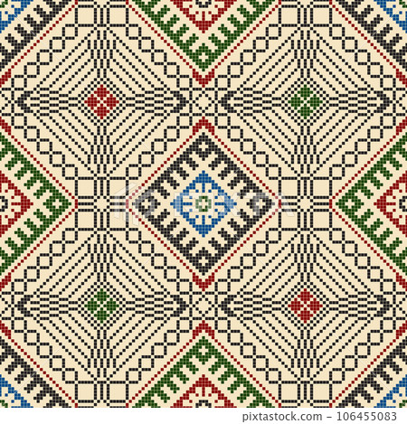 Latvian embroidery vector seamless pattern 61 Latvian embroidery vector seamless pattern 61 106455083