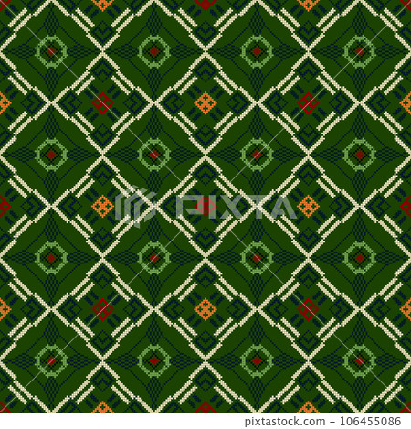 Latvian embroidery vector seamless pattern 64 Latvian embroidery vector seamless pattern 64 106455086