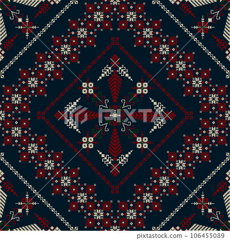 Latvian embroidery vector seamless pattern 67 106455089