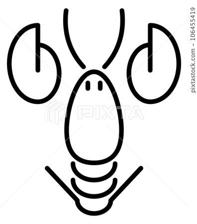 Lobster linear icon. Sea food. Shell animal 106455419