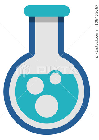 Chemical flask icon. Science lab glass symbol Chemical flask icon. Science lab glass symbol 106455667