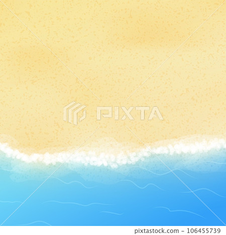 Beach coast top view. Sand and water empty background 106455739