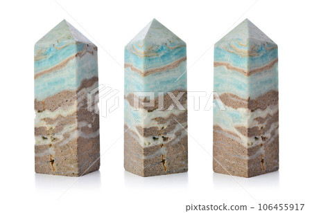 Blue and Brown Patern Aragonite 106455917