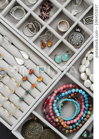 Grey velvet Jewelry Organizer Grey velvet Jewelry Organizer 106455937